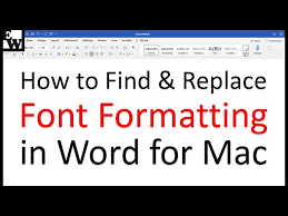 replace font formatting in word for mac