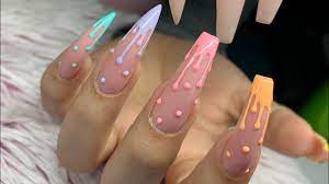 drip nails w ombre cuticle cuffs