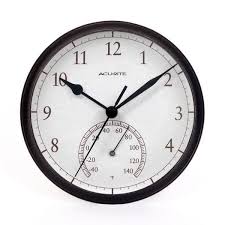 Acurite 9 25 In Black Wall Clock With
