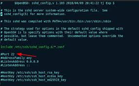 how to change the ssh port on your server