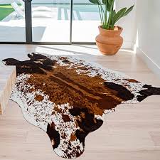 cowhide rugs brown and white hides