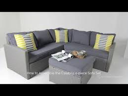 Grey Rattan Outdoor 4 Piece Sofa Set