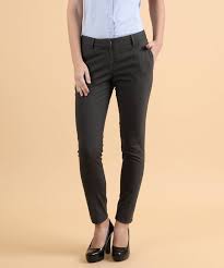 Wills Lifestyle Slim Fit Womens Grey Trousers Buy Wills