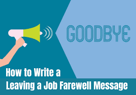 leaving a job farewell message exles
