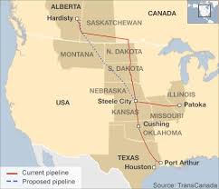 The keystone xl route begins in hardisty, alberta, and extends south to steele city, nebraska. Keystone Xl Pipeline Why Is It So Disputed Bbc News