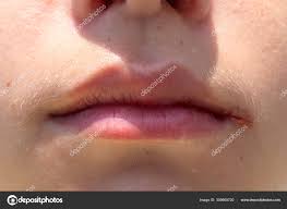 lips natural close up of boy front