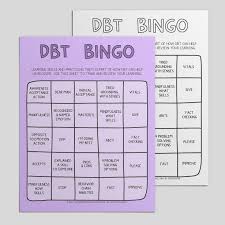 bingo worksheet dbt skills