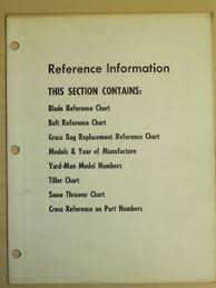 Details About 1977 Yard Man Reference Information Blade Belt Grass Bag Tiller Snow Thrower
