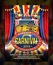 Circus Flyer Template Carnival Free Vector Party Dailystonernews Info