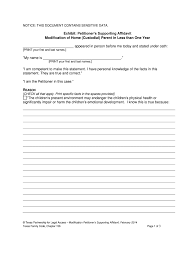 child support affidavit texas fill out
