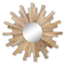 Wooden Mirror Sunburst Mirror