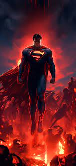 superman in flames dynamic wallpapers