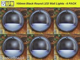 6 x 100mm round outdoor led wall step
