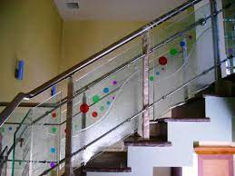 staircase stainless steel railing with