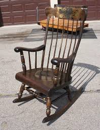 For game days for rainy days for everydaywhen you want to kick back and relax do it in an ethan allen recliner. Vintage Ethan Allen Barnstable Rocking Chair Hitchcock Style Harvest Rocker Oak 1793840001