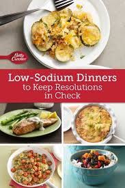 Most sodium intake comes from salt added during food processing; Lower Sodium Dinners To Keep Your Resolutions In Check Low Sodium Dinner Heart Healthy Recipes Low Sodium Low Sodium Recipes Heart