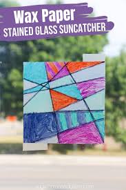 wax paper stained glass suncatcher