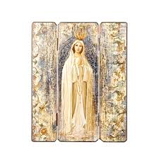 Office hours monday to friday 9 am to 3 pm. Our Lady Of Fatima Wall Plaque Vintage Look 15 Wood Panels 600129 F C Ziegler Company