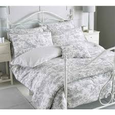 toile french grey bed linen set