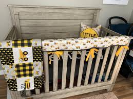 Boy Crib Bedding Construction Nursery