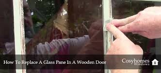 Glass Pane In A Wooden Door