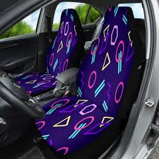 Retro Abstract Pattern Front Car Seat