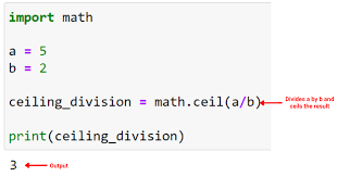 python ceiling division quick user guide