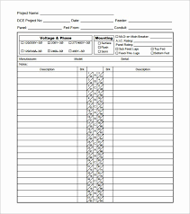 40 Electrical Panel Template Excel Markmeckler Template Design