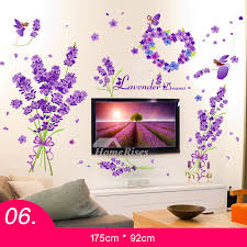 Wall Stickers Bedroom Purple Pink Pvc
