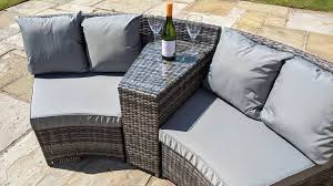 2 Seater Garden Rattan Circle Sofa Set