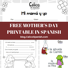 mother s day spanish printable activity