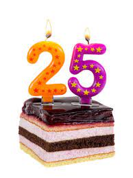 Birthday Cake With Candle Number 25 Stock Image Image Of Burning  gambar png