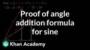 Proof Of The Sine Angle Addition Identity Video Khan Academy