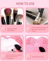 silicone makeup brush cleaner pad