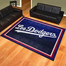 dodgers 8ft x 10 ft plush area rug