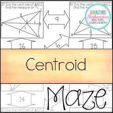 Centroid Worksheet Maze Activity