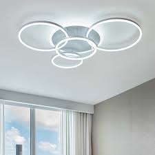 Thin Ring Led Flush Ceiling Light Simplicity Acrylic 2 3 5 6 Heads Flush Light In Integrated Led Beautifulhalo Com