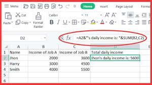 Add Text And Formula In Same Cell