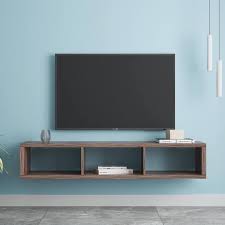 Floating Tv Console With 3 Shelves