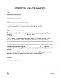 free lease termination letter pdf