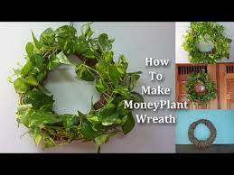 how to make money plant wreath door