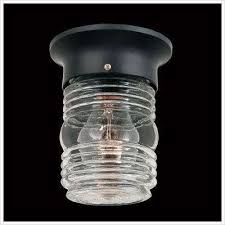 Lighting Ribbed Glass Outdoor Light By