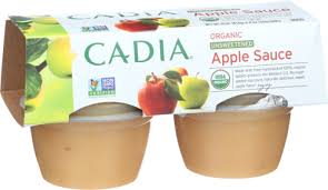 cadia organic unsweetened apple sauce