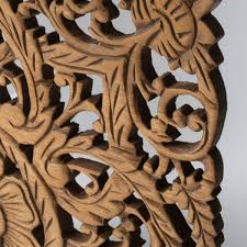 Thai Wood Carving Wall Hanging Siam