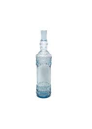Vintage Tall Blue Glass Bottle Aqua