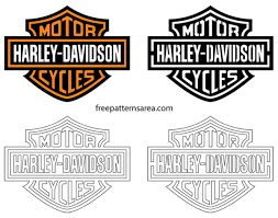 harley davidson logo stencil vector