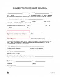 free minor child cal consent form