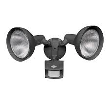 motion detecting security light black