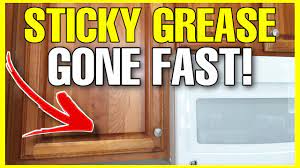 quickly clean cabinets remove grease