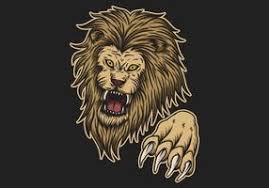 angry lion vector art icons and